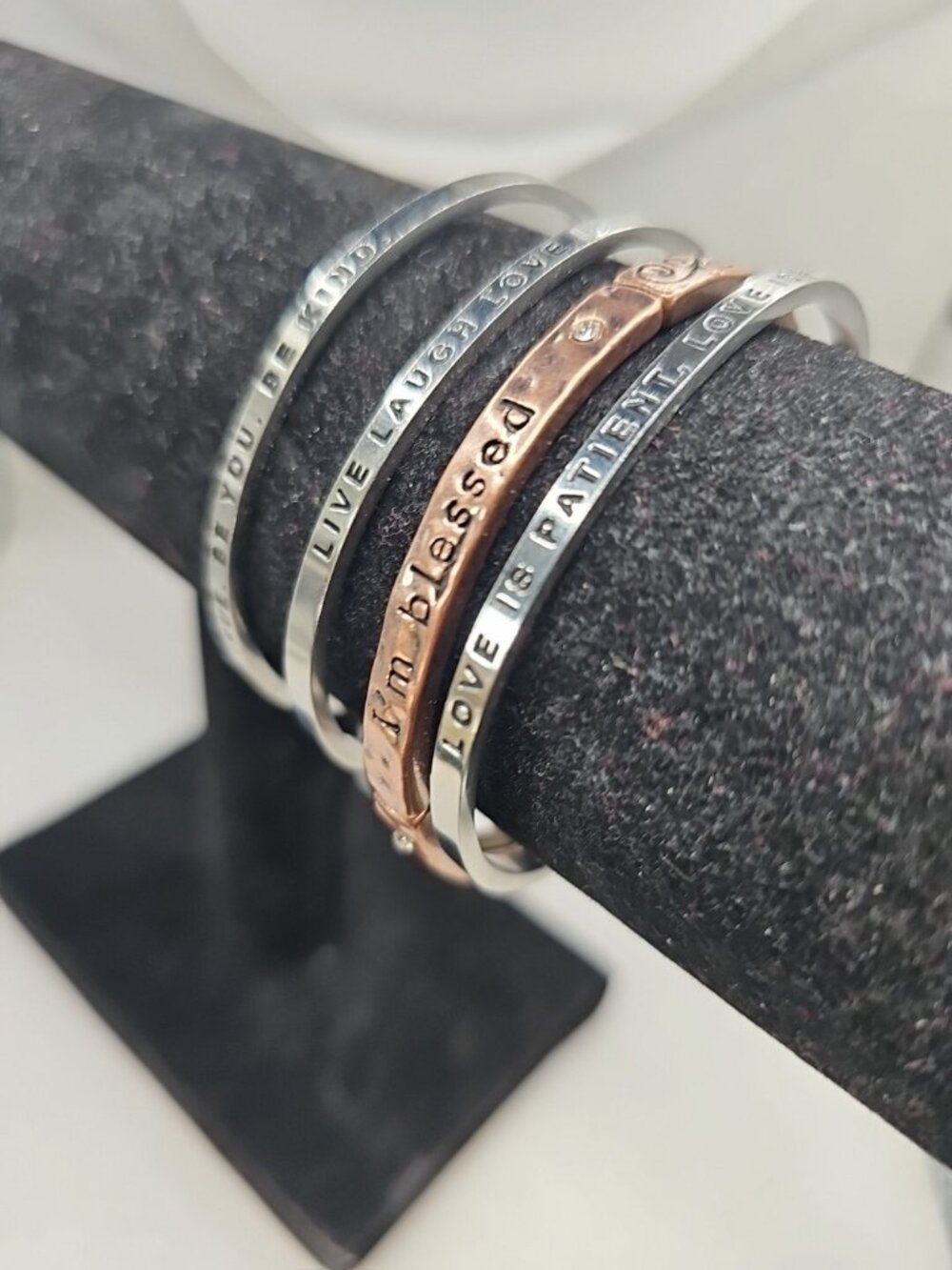 Bracelets Lot Of /Bible Verses Silver-tone/ Copper Hammered